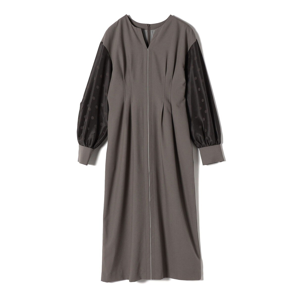 SHIPS　ドットシアージャガードウエストタックワンピース SHIPS（シップス）の「〈手洗い可能〉ドット シアー ジャカード