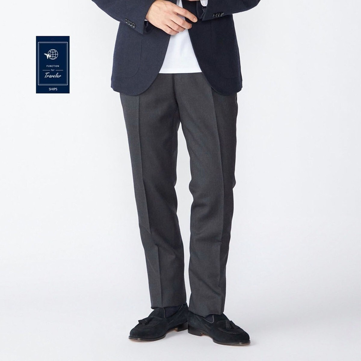 GERMANO: ウール コットン メランジ スラックス | シップス(SHIPS