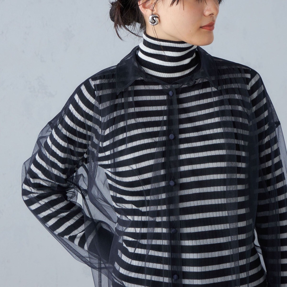 URBAN RESEARCH / アーバンリサーチ 25SS URA4-23L003 刺繍レースオーバー 長袖シャツ 刺繍レースオーバーシャツ[URA4-23L003]｜URBAN RESEARCH公式