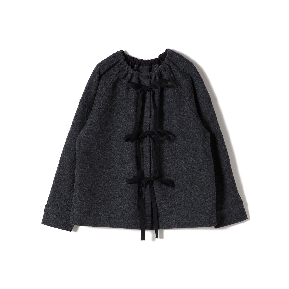 SHIPS Primary Navy Label:シルク カシミヤ クルーネック カーディガン SHIPS Primary Navy Label:シルク カシミヤ クルーネック