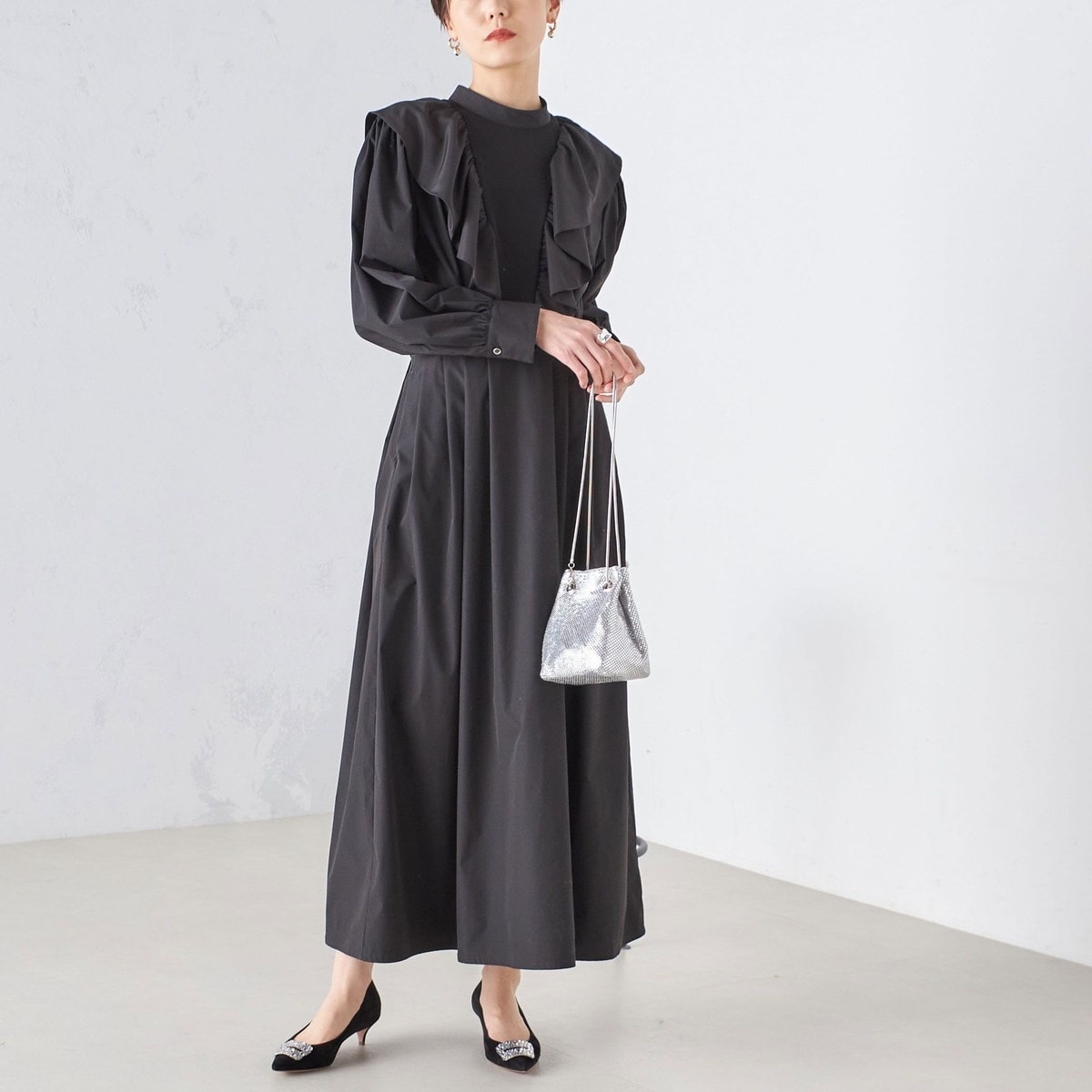 nude vintage×JOURNAL STANDARD】レースパッチワークワンピース