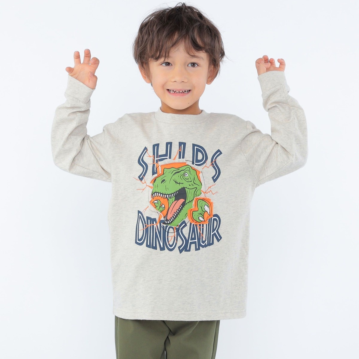 SHIPS KIDS:100～130cm / 恐竜 プリント 長袖 TEE | シップス(SHIPS