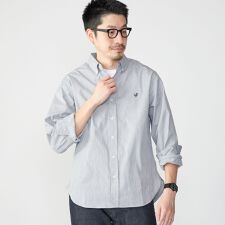 【WEB限定】SHIPS: MADE IN JAPAN ワンポイント コードレーンボタンダウンシャツ