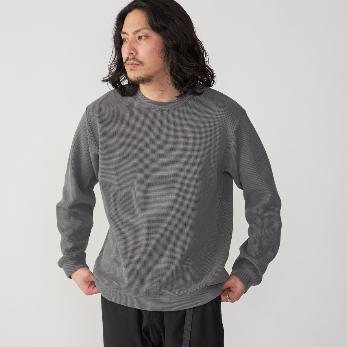 SHIPS: コットン ホッパー ライト クルー プルオーバー シップス SHIPS SHIPS: コットン ホッパー ライト クルー プル