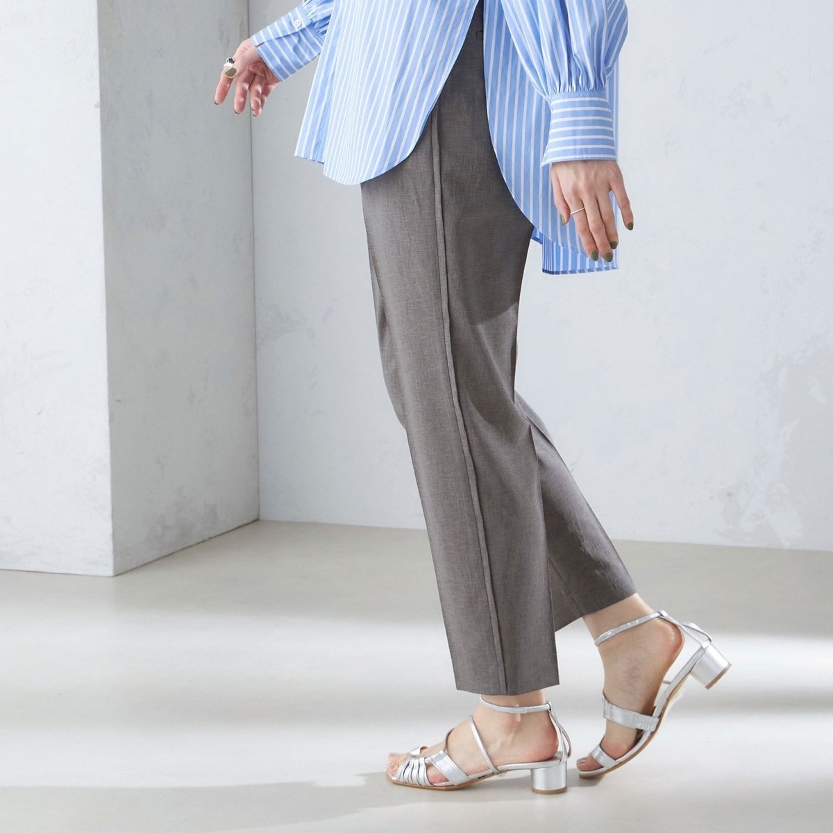 PLA チェック / ソリッド フレア パンツ ◇ | シップス(SHIPS