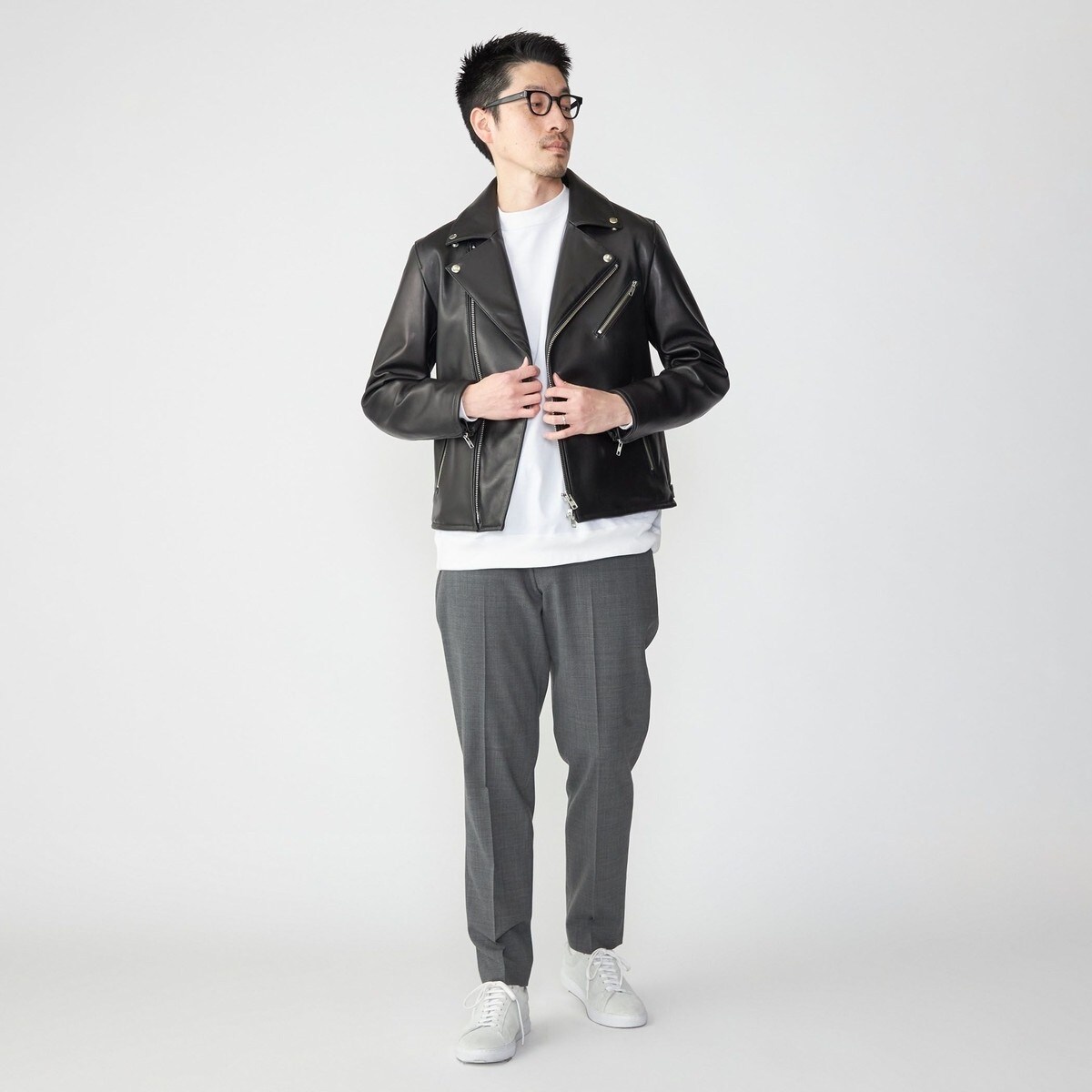 SHIPS: ラムレザー ダブル ライダースジャケット | シップス(SHIPS