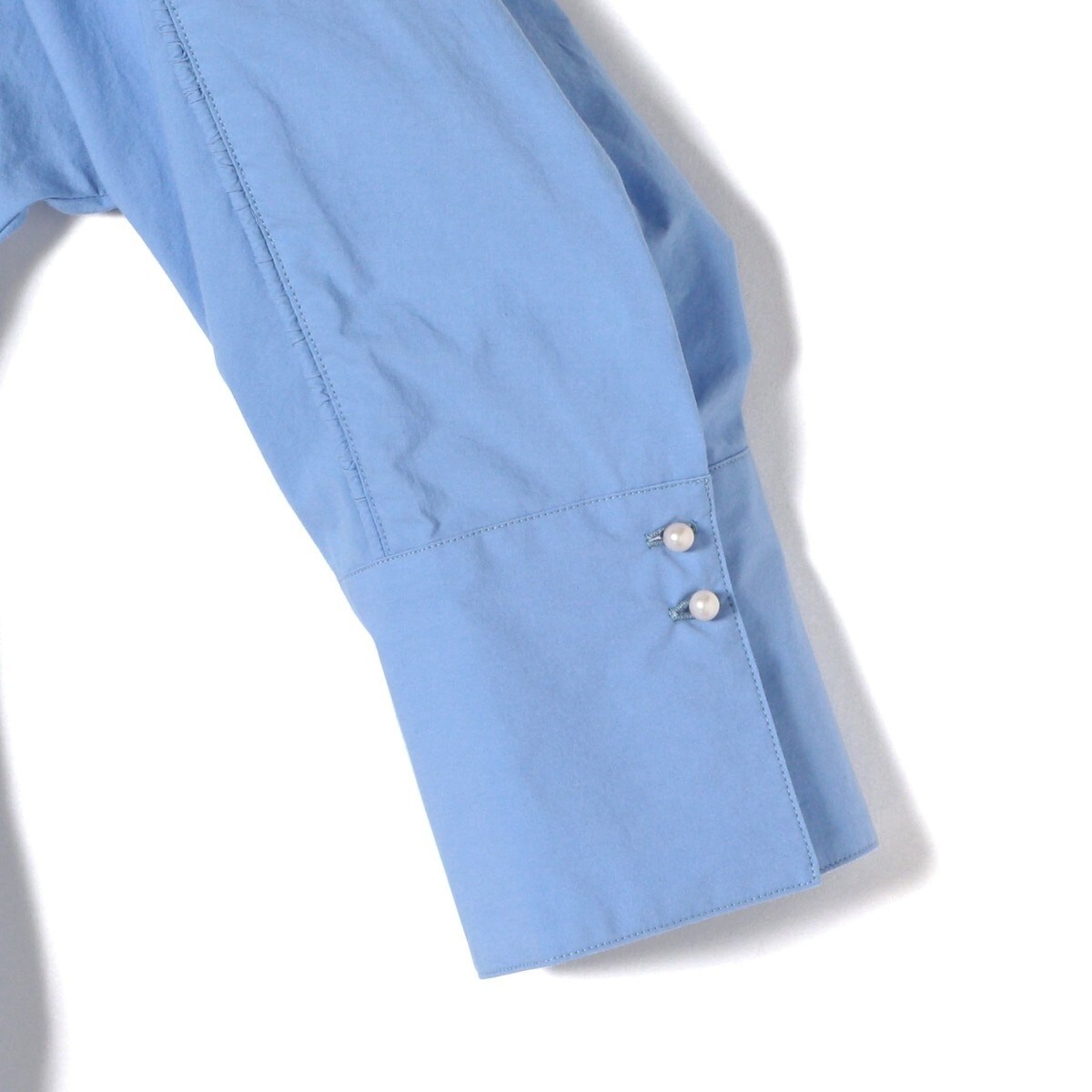 手洗い可能〉近江晒 タイプライター パールモチーフ ワンピース 24SS