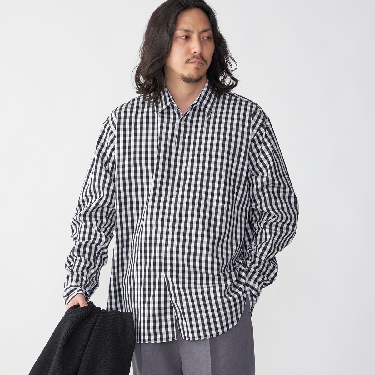 シップス（SHIPS）/IKE BEHAR: レギュラーカラー オーバー シャツ IKE BEHAR: レギュラーカラー オーバー シャツ | シップス(SHIPS