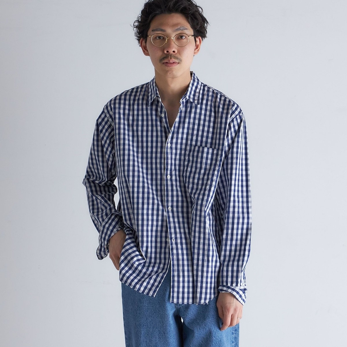 SHIPS: レギュラーカラー ベーシック ロングスリーブ シャツ