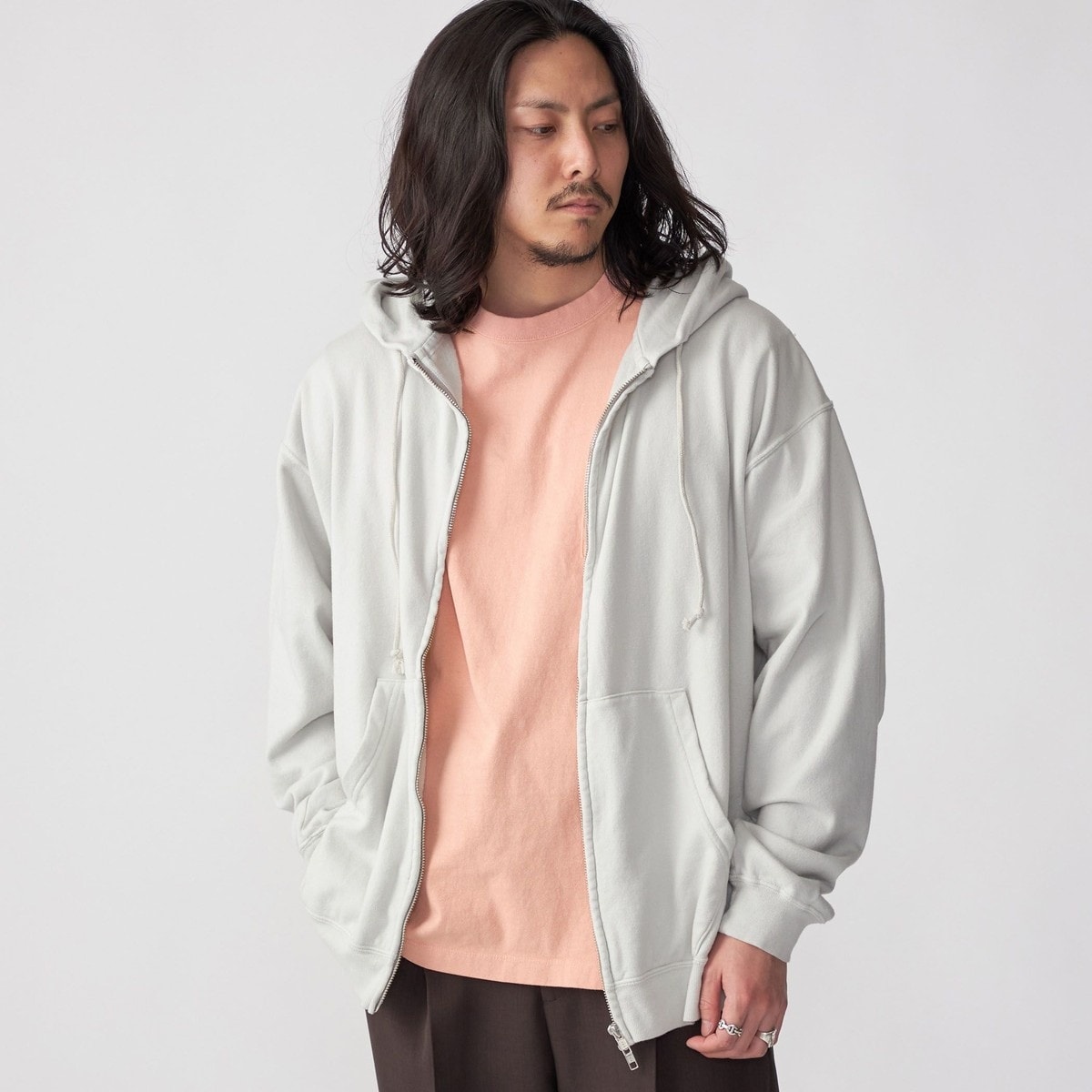 SHIPS: ソフト パイル コットン ジップアップ パーカー | シップス