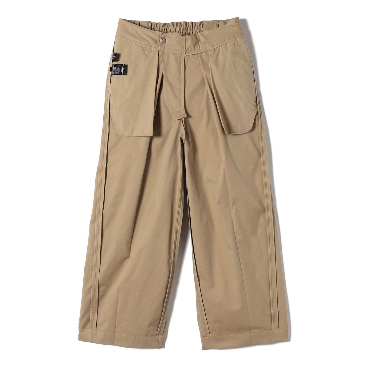 SHIPS Primary Navy Label:〈洗濯機可能〉ワンタック ワイド チノパン