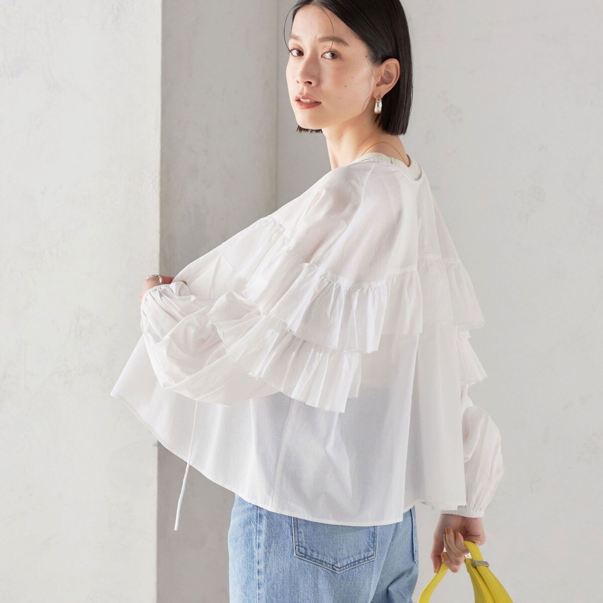 SHIPS - SHIPS for women 〈手洗い可能〉2WAY ラッフル ブラウス 手洗い可能〉2WAY ラッフル ブラウス ◇ | シップス(SHIPS
