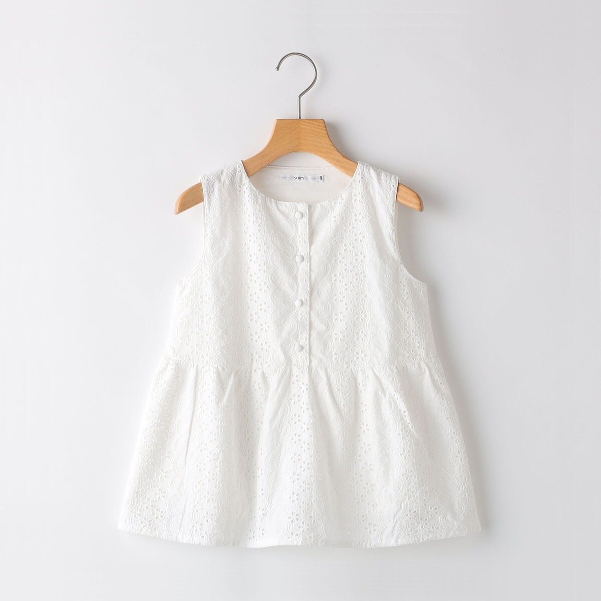 SHIPS KIDS:80~90cm / レース ペプラム ノースリーブ ブラウス SHIPS KIDS:80~90cm / レース ペプラム ノースリーブ ブラウス
