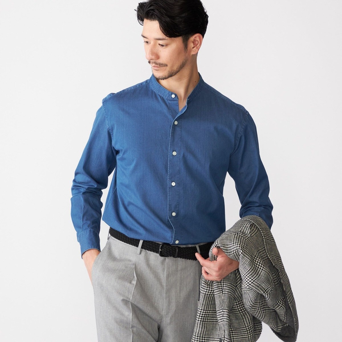 GUY ROVER: コットンフランネル チェック ウェスタン シャツ