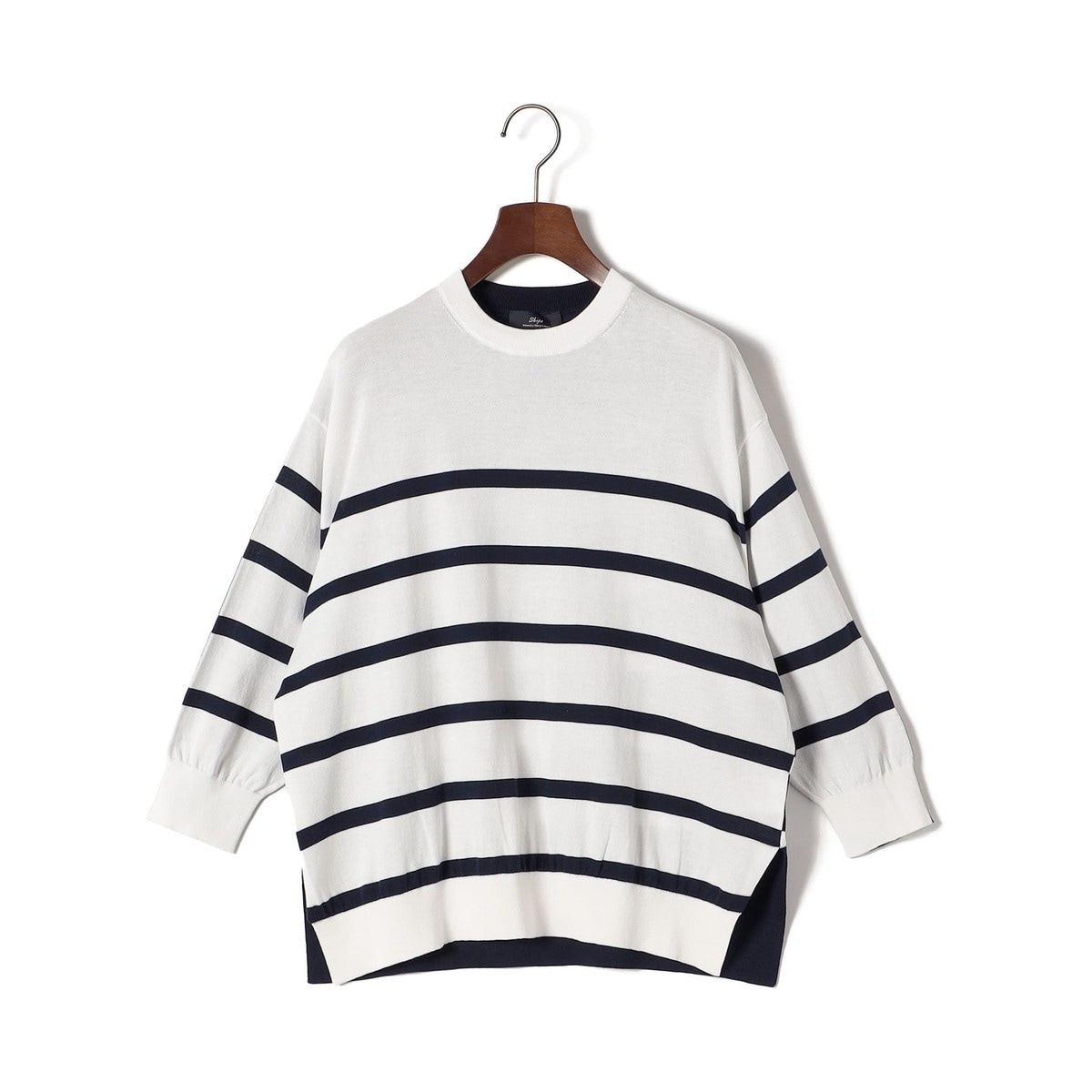 【シップス　ウィメン】SHIPS Primary Navy Label:SUVIN ドルマン プルオーバー（61.81） SHIPS Primary Navy Label:SUVIN ドルマン プルオーバー（61.81