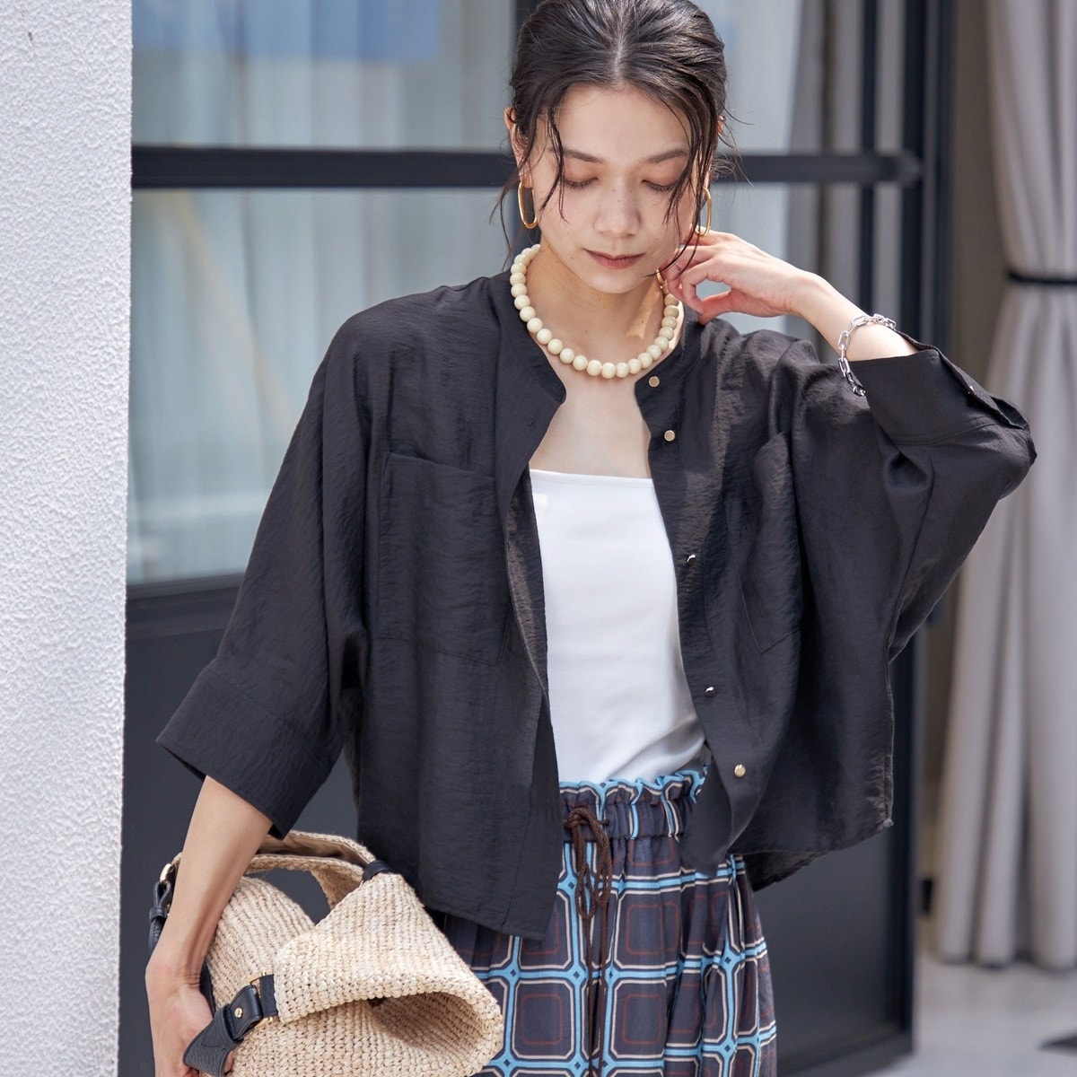 TICCA:〈手洗い可能〉スクエア ビック シャツ | シップス(SHIPS