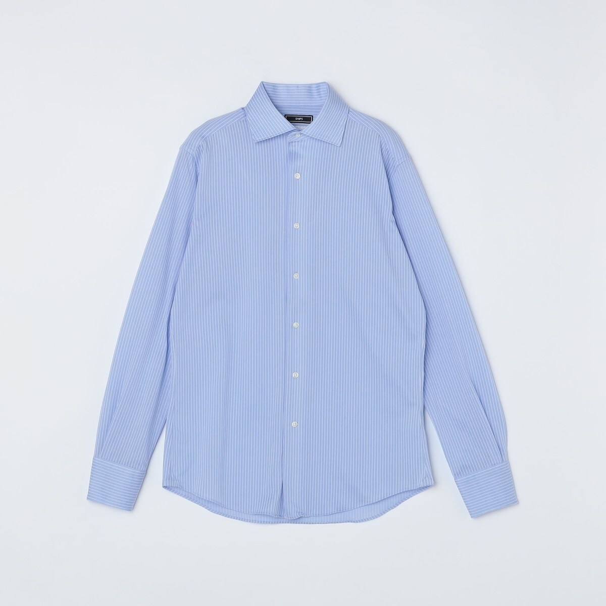 SHIPS: ALBINI ジャージー ストライプ ワンピースカラー シャツ