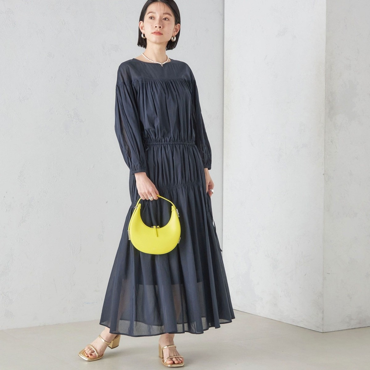 Khaju カージュ　SHIPS シップス　ワンピース　ロングワンピース Khajuカージュ ペイズリーストライプロングワンピース ships