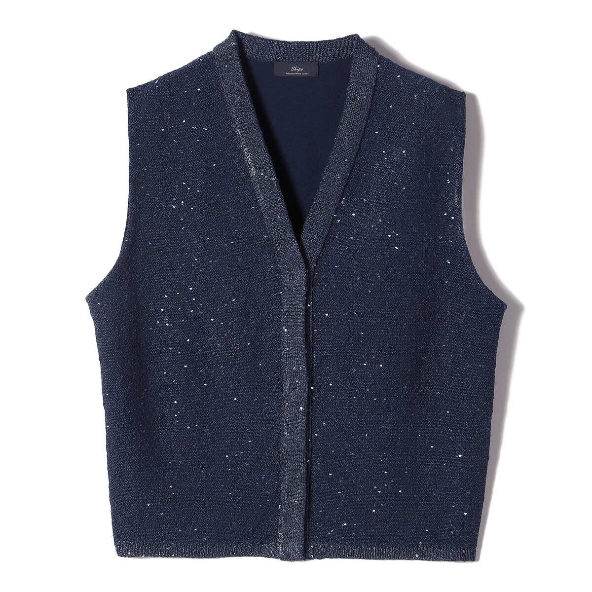 SHIPS for women / シップスウィメン SHIPS Primary Navy Label:〈手洗い可能〉MANTECO ジレ SHIPS Primary Navy Label:〈手洗い可能〉スパンコール ジレ