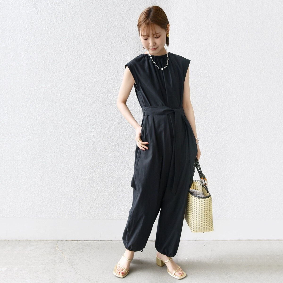 ネックギャザーオールインワン ヤマダヤ フェンネル FENNEL