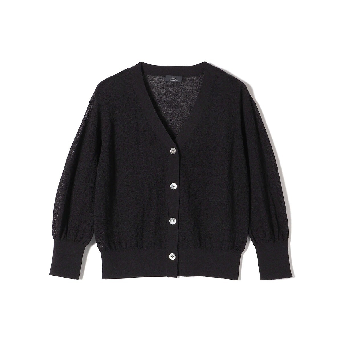 SHIPS Primary Navy Label ファー加工 カーディガン SHIPS Primary Navy Label:〈手洗い可能〉ヴィンテージ ファー加工