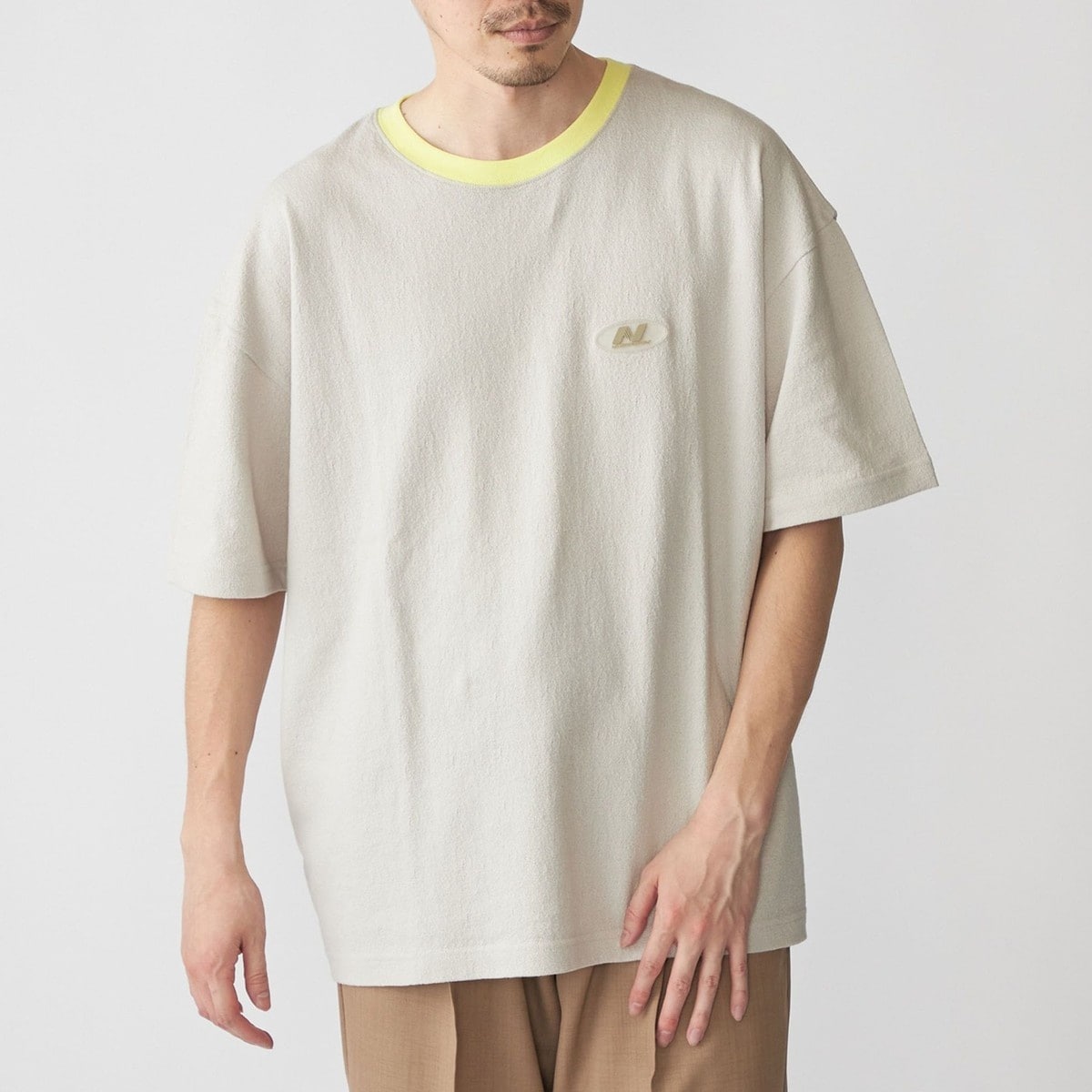 Drawer コットン天竺バックジップクルーネックTEE 1 Drawer コットン天竺バックジップクルーネックTEE 1