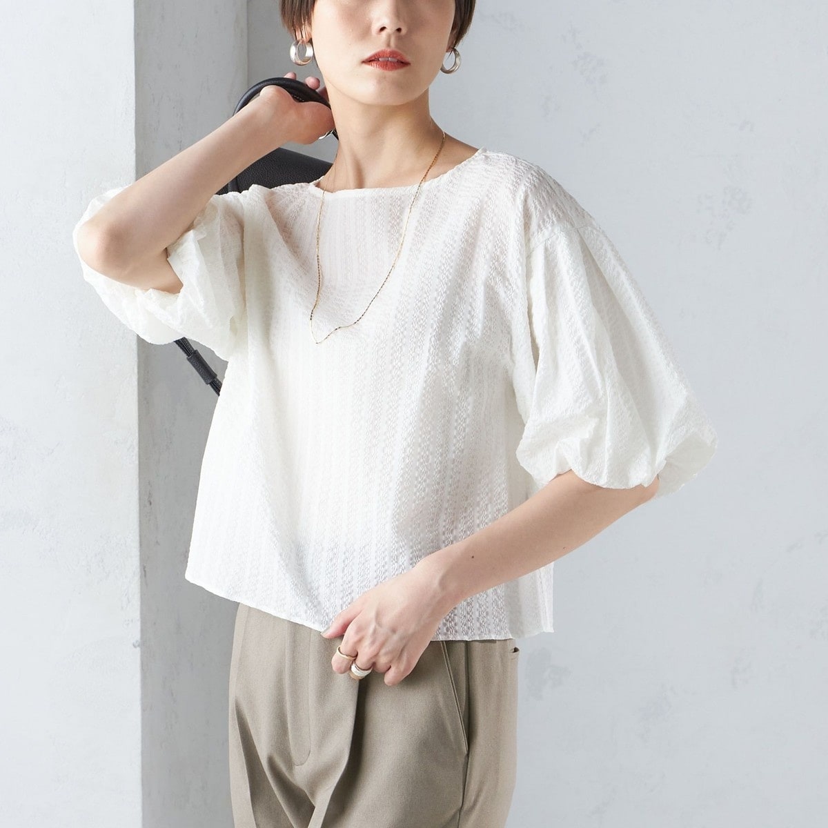 TORRAZZO DONNA:〈手洗い可能〉フラワー ティアード ブラウス