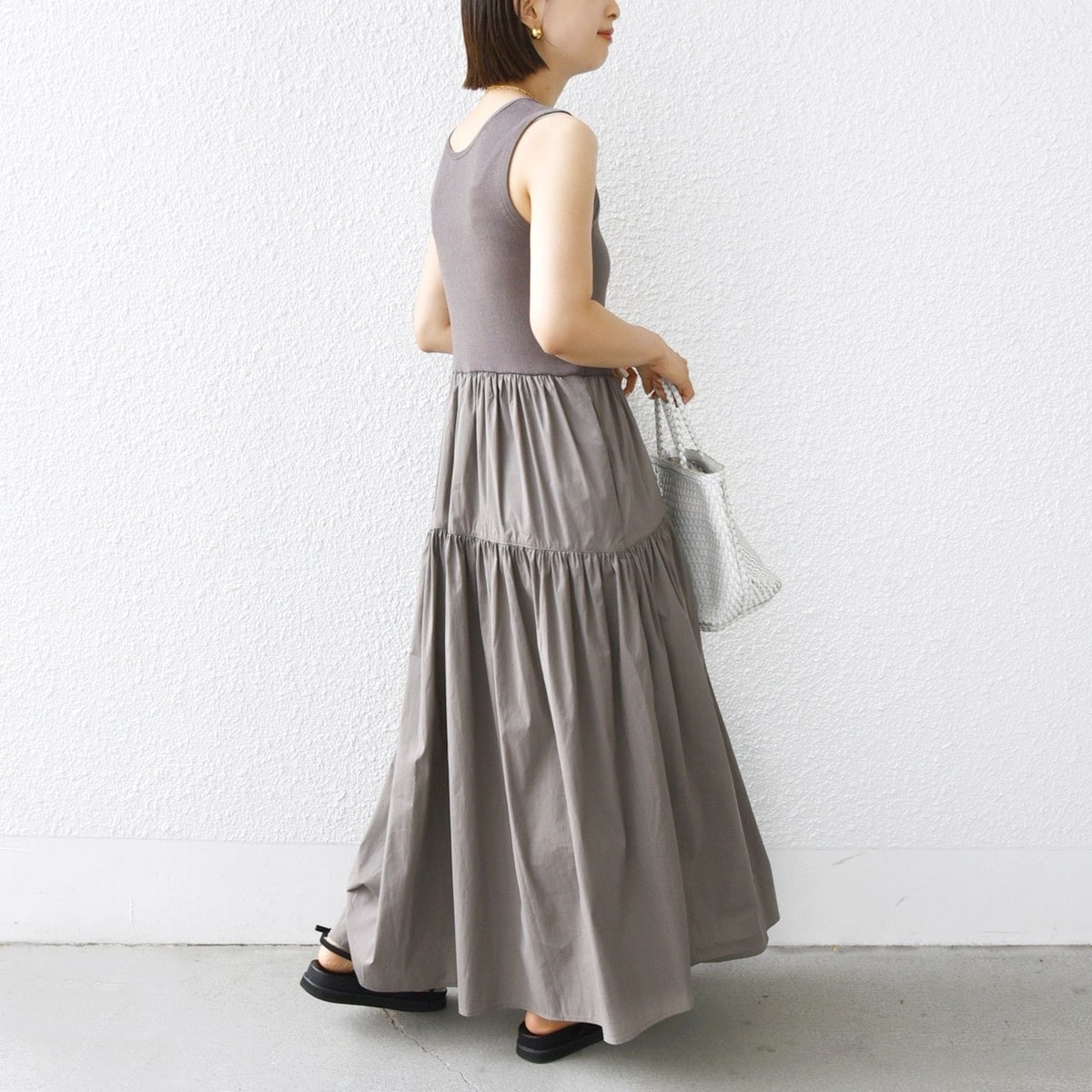 SHIPS　ドットシアージャガードウエストタックワンピース 手洗い可能〉ドット シアー ジャカード ウエスト タック