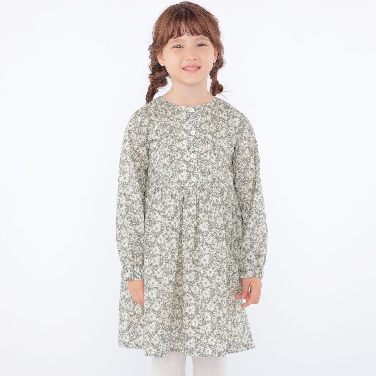 SHIPS KIDS:140〜150cm / クロシェ ノースリーブ ワンピース