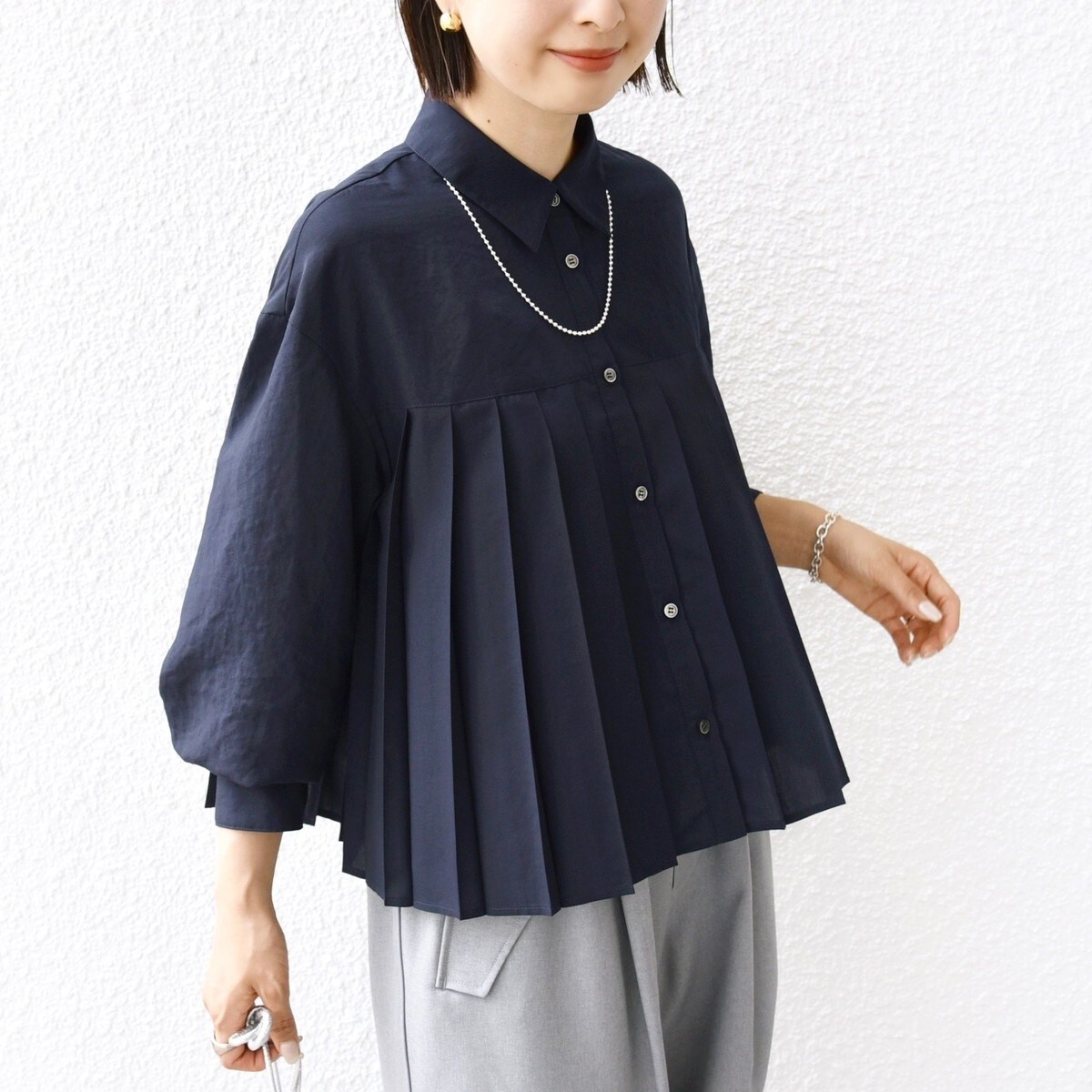 定価18150円 SHIPS シップス エアリー ブロード プリーツ ブラウス シップス SHIPS 〈手洗い可能〉エアリー ブロード プリーツ