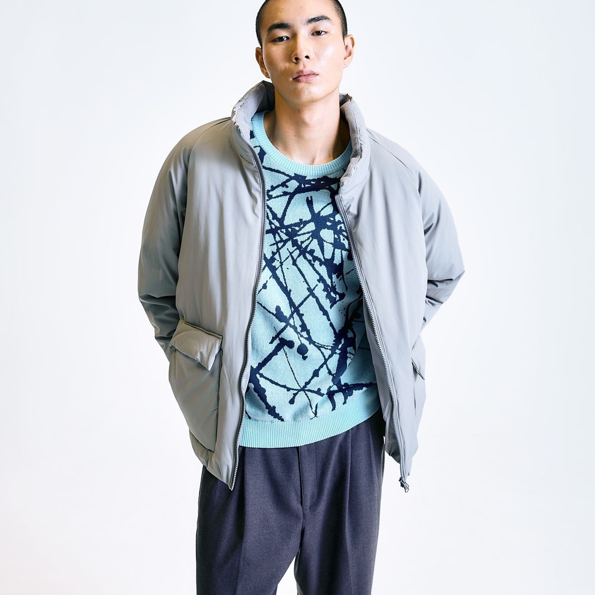 シティ アンビエント プロダクツ（City Ambient Products）/City Ambient Products:〈撥水〉ダブルポケット 中綿 スタンドカラー ブル… City Ambient Products:〈撥水〉ダブルポケット 中綿 スタンドカラー