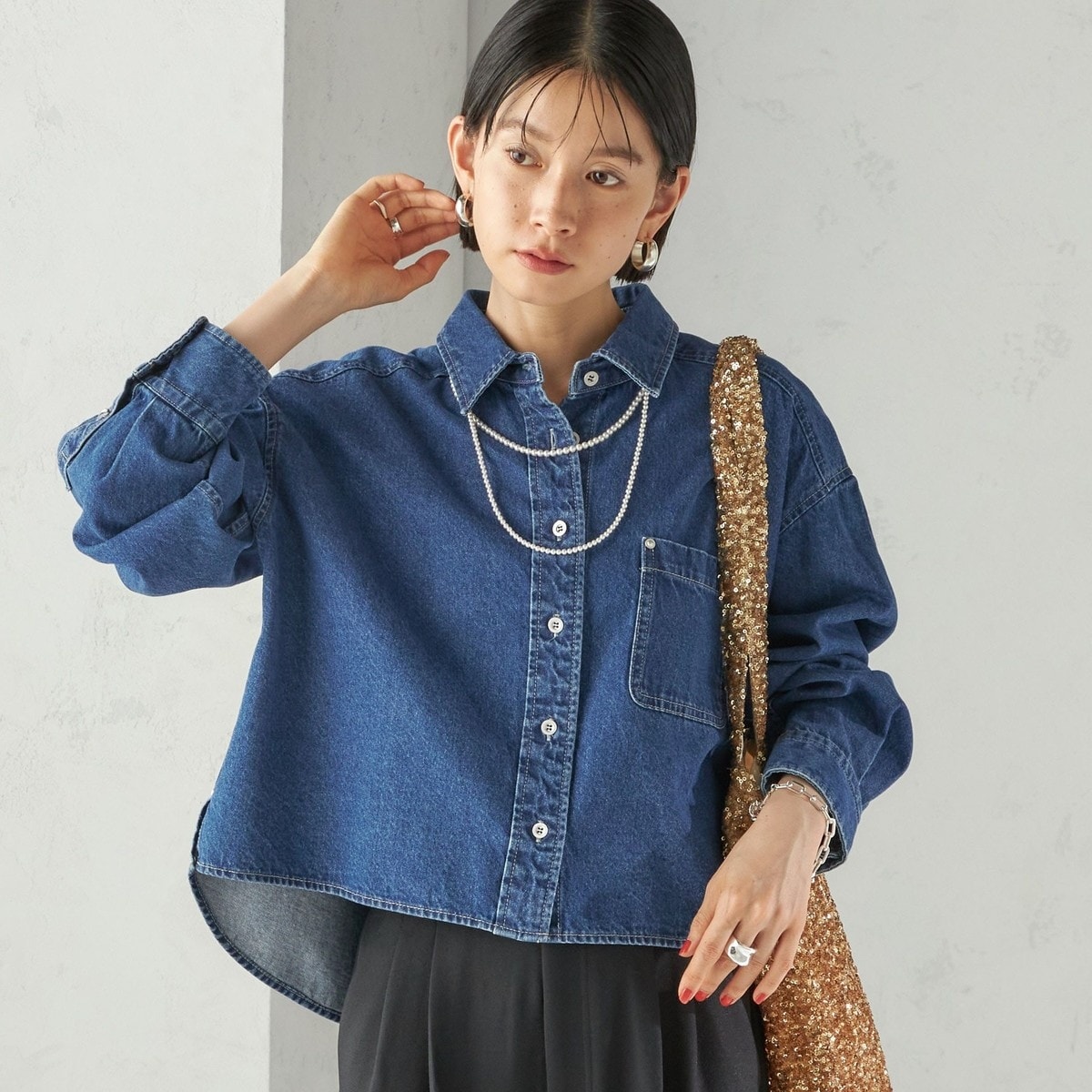 洗濯機可能〉ショート丈 デニム シャツ | シップス(SHIPS) | マルイ