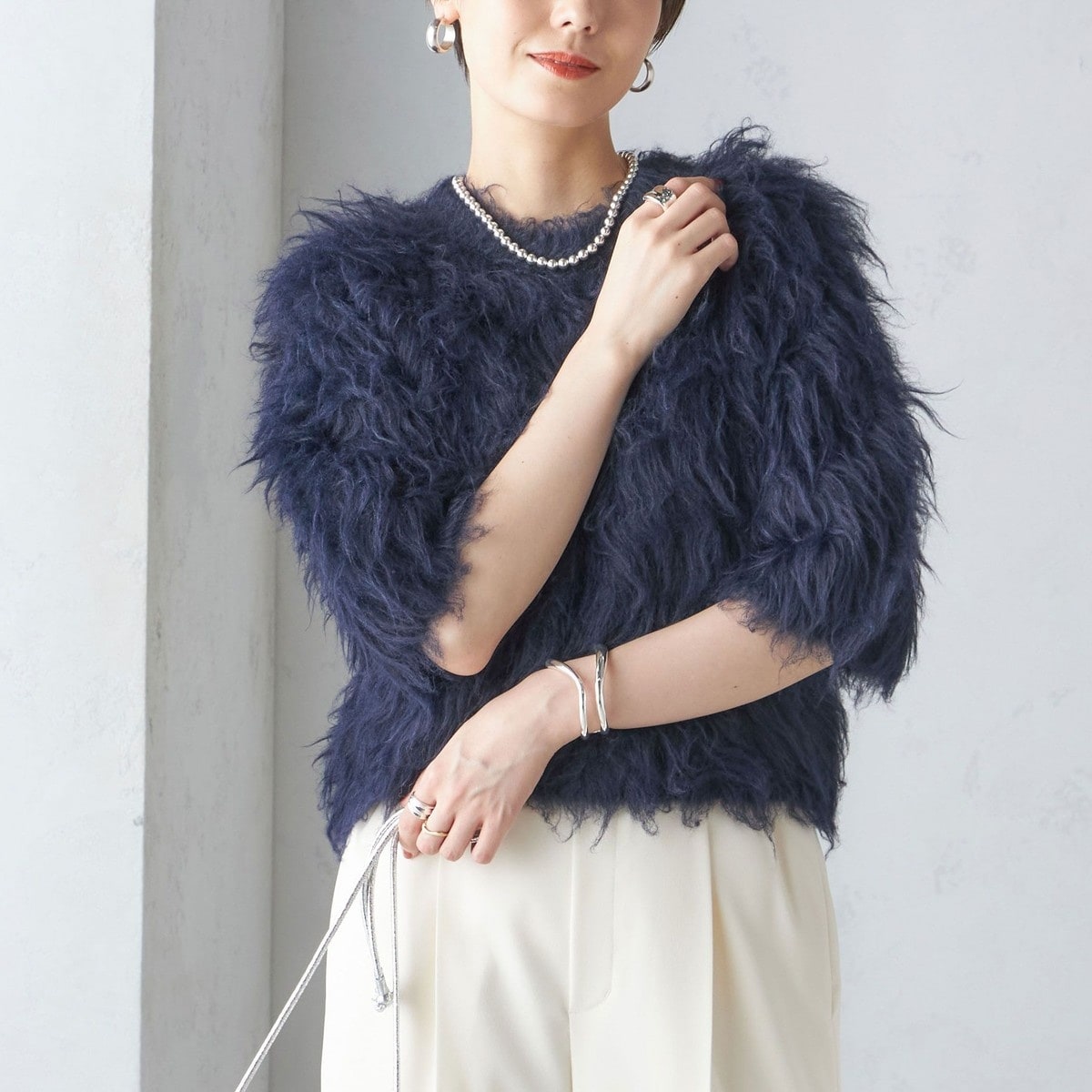シップス2WAY フラワー ジャカード ハーフ ジップ プルオーバー シップス SHIPS 【WEB限定】〈洗濯機可能〉2WAY フラワー ジャ