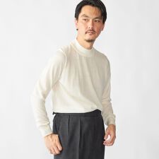 SHIPS:〈手洗い可能〉HANDFRAME 16ゲージ モックネック ニット