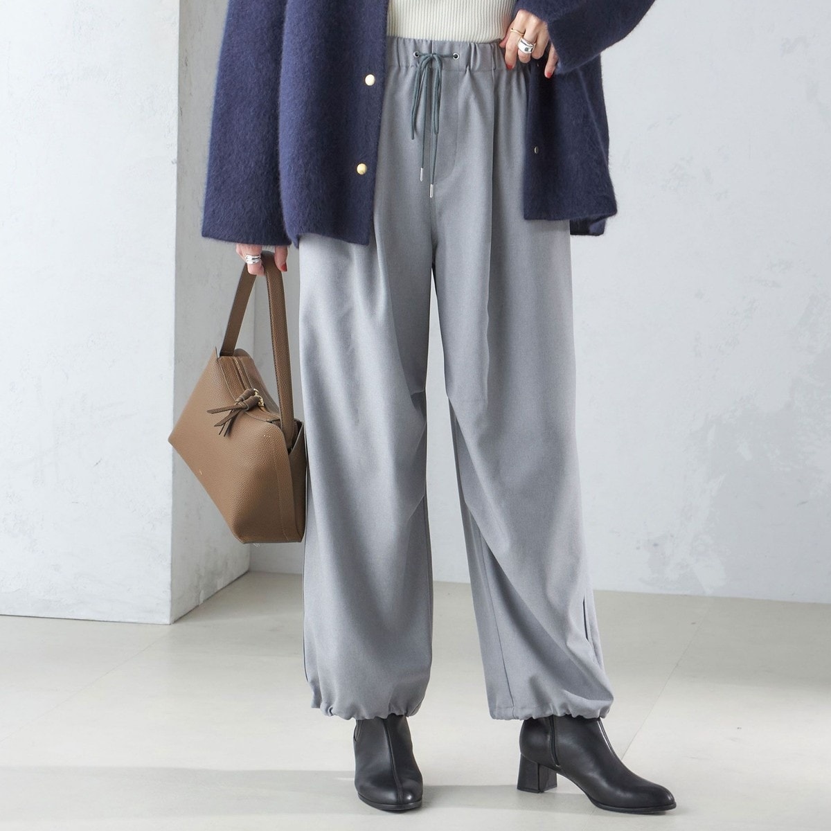 手洗い可能〉メランジ ツイル ドロスト パンツ | シップス(SHIPS