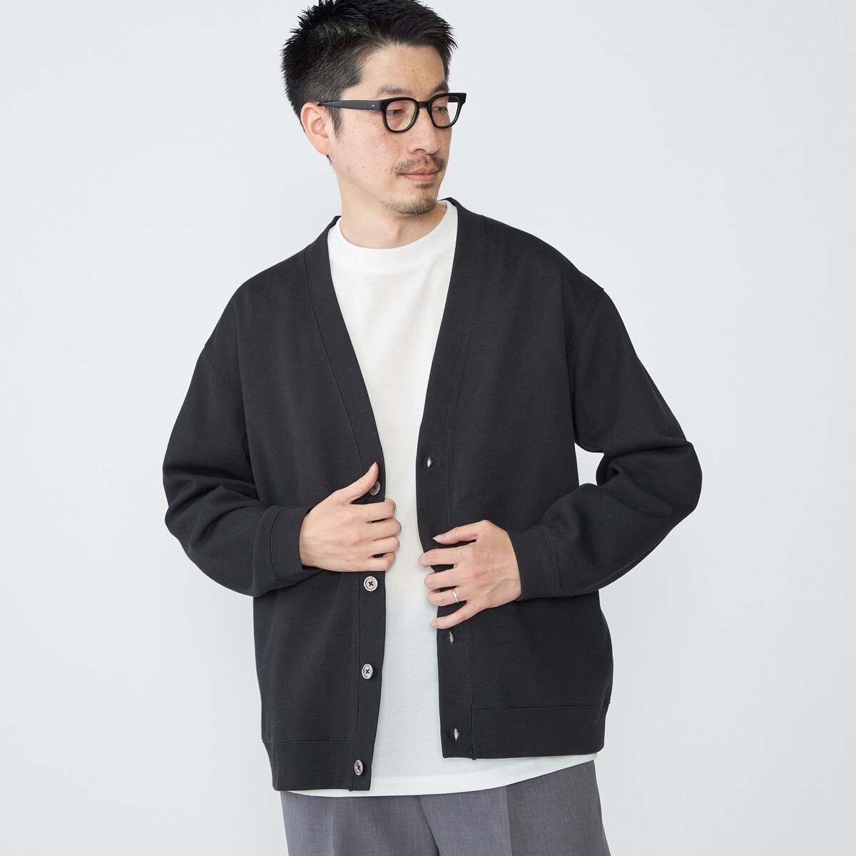 SHIPS: 鹿の子 ダブルフェイス Vネック カーディガン | シップス(SHIPS