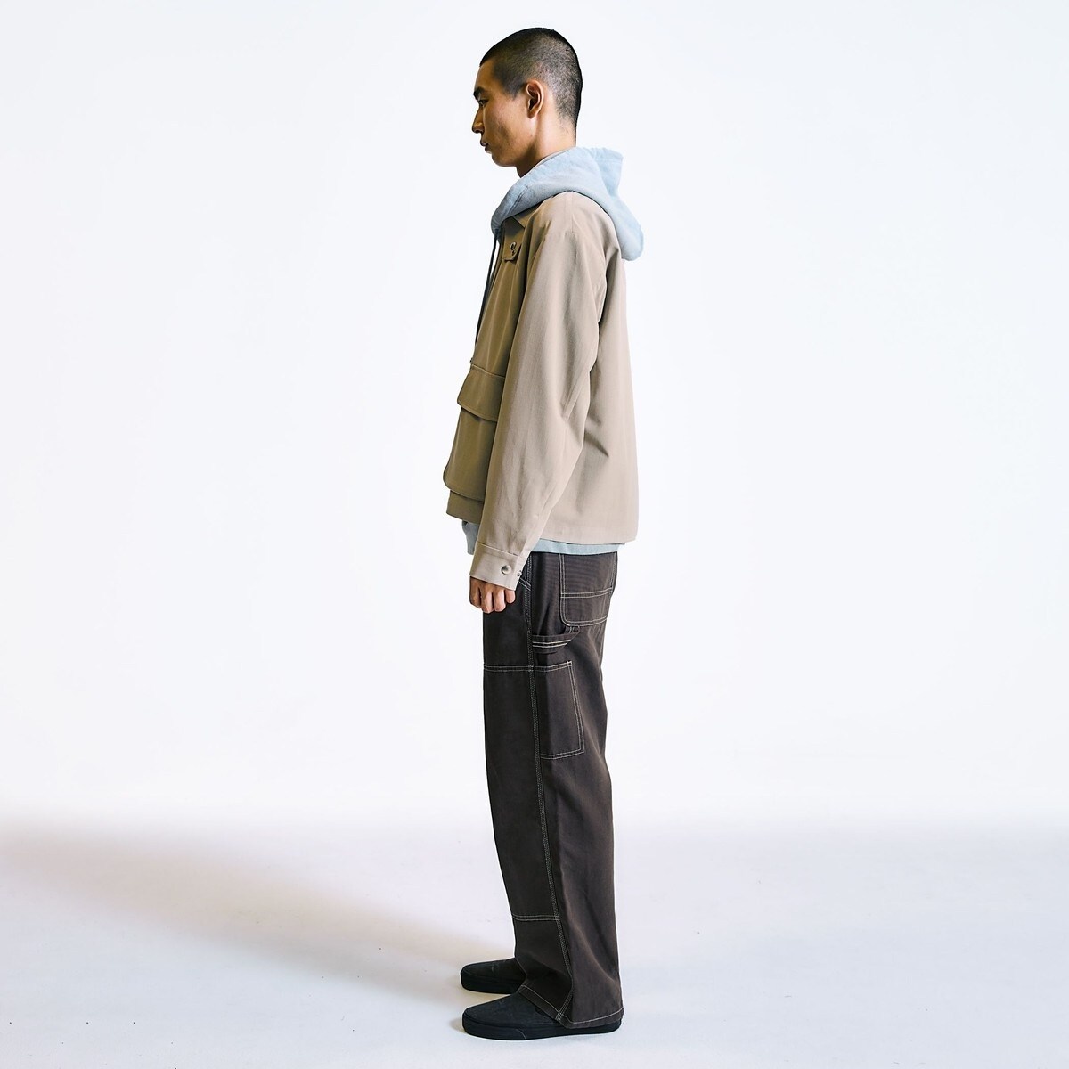 City Ambient Products: ウールライク ジップ ブルゾン (セットアップ