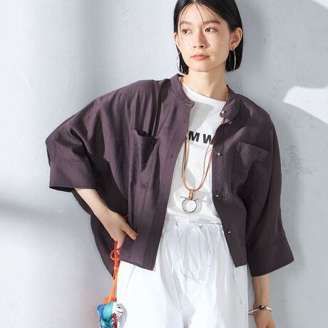 手洗い可能〉シルク混 シアー 羽織 シャツ 2 | シップス(SHIPS  