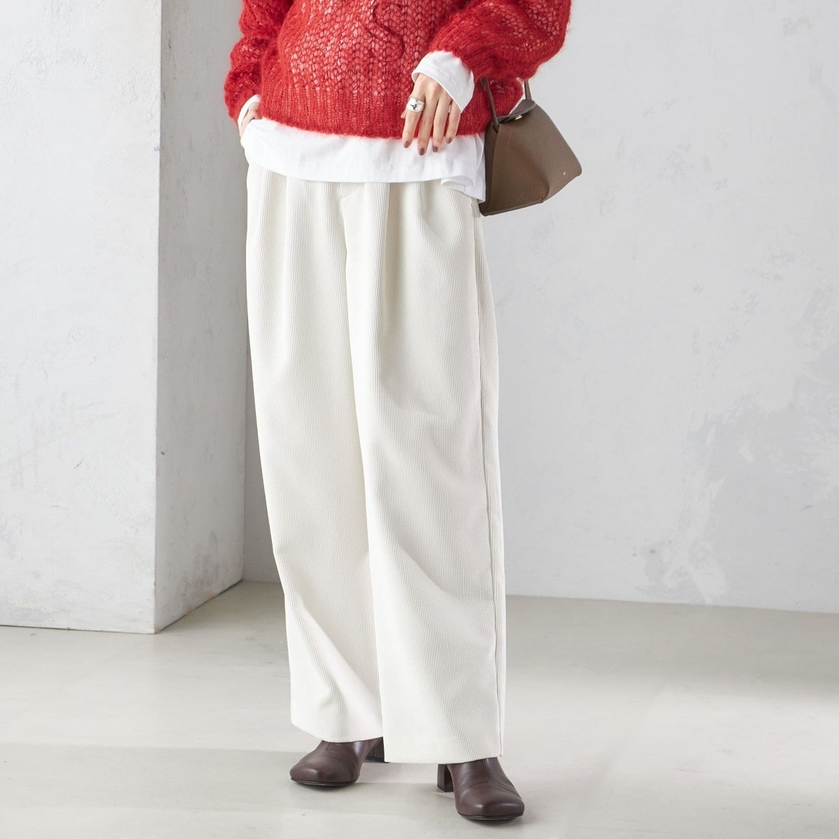 手洗い可能〉サテン プリント ドロスト パンツ | シップス(SHIPS