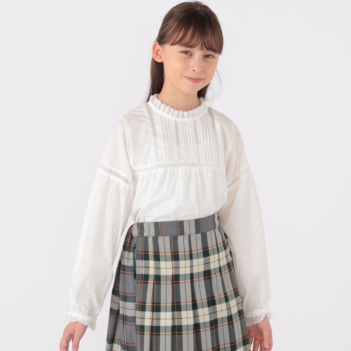 SHIPS KIDS:140～150cm / レース ピンタック 長袖 ブラウス | シップス(SHIPS) | マルイウェブチャネル