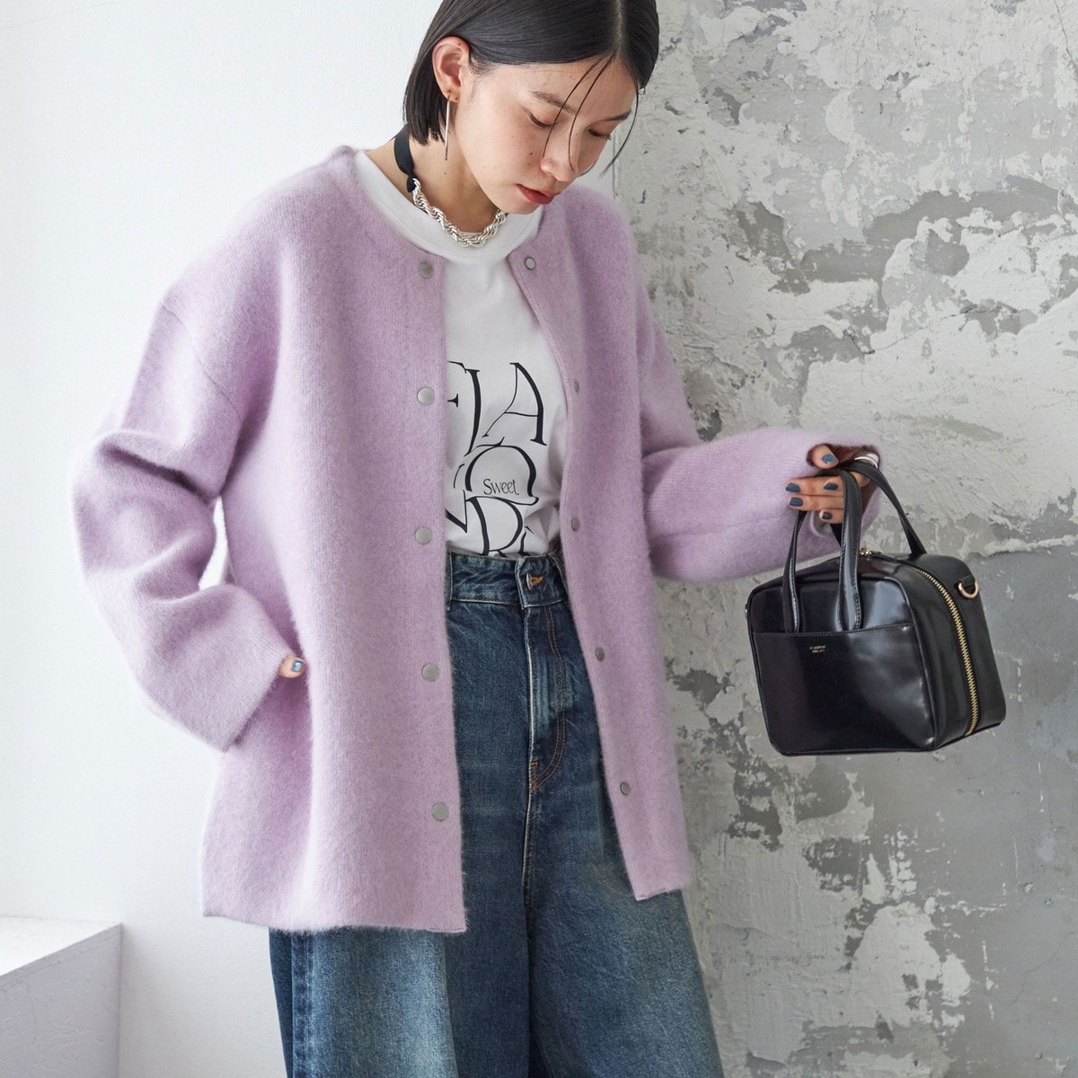 モヘヤミックスシャギーショートコート | ジャーナル