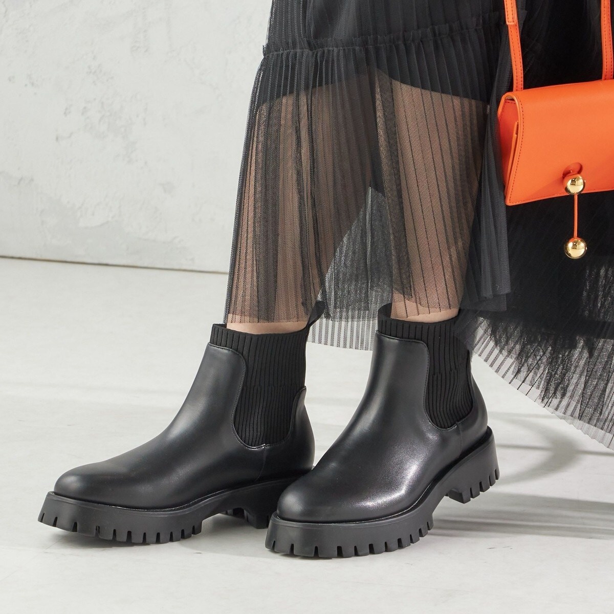 シップス（SHIPS）/HAMON:ショート ニット ブーツ（晴雨兼用） HAMON:ショート ニット ブーツ（晴雨兼用） | シップス(SHIPS