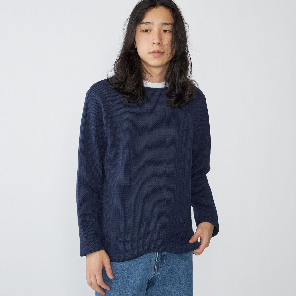 SHIPS: コットン ホッパー ライト クルー プルオーバー