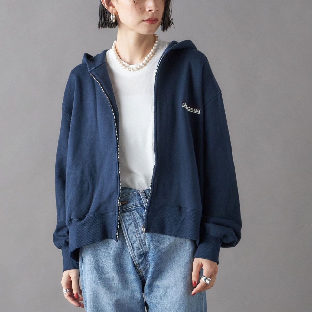 新品 未使用 リズレー RISLEY 半袖 メッシュ フリル パーカー ホワイト Risley/バックフリルメッシュパーカー | 20ｰtwentyｰ