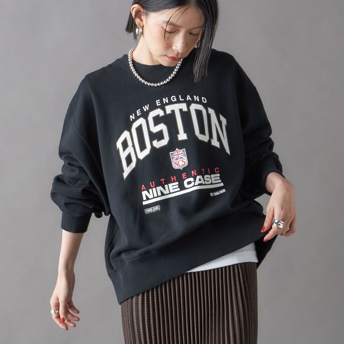 SHIPS - 【SHIPS】NINE CASE 312-65-0010 ボストン長袖スウェット SHIPS NINE CASE:ボストン スウェット | シップス(SHIPS) | マルイ
