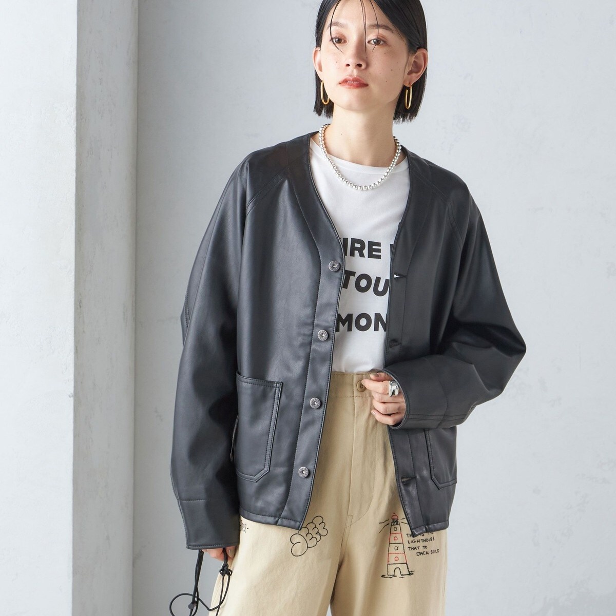 ☆SHIPS☆新品未使用タグ付き☆ツイードノーカラージャケットセットアップ セレモニー対応可〉スラブ ツイード ノーカラー ジャケット