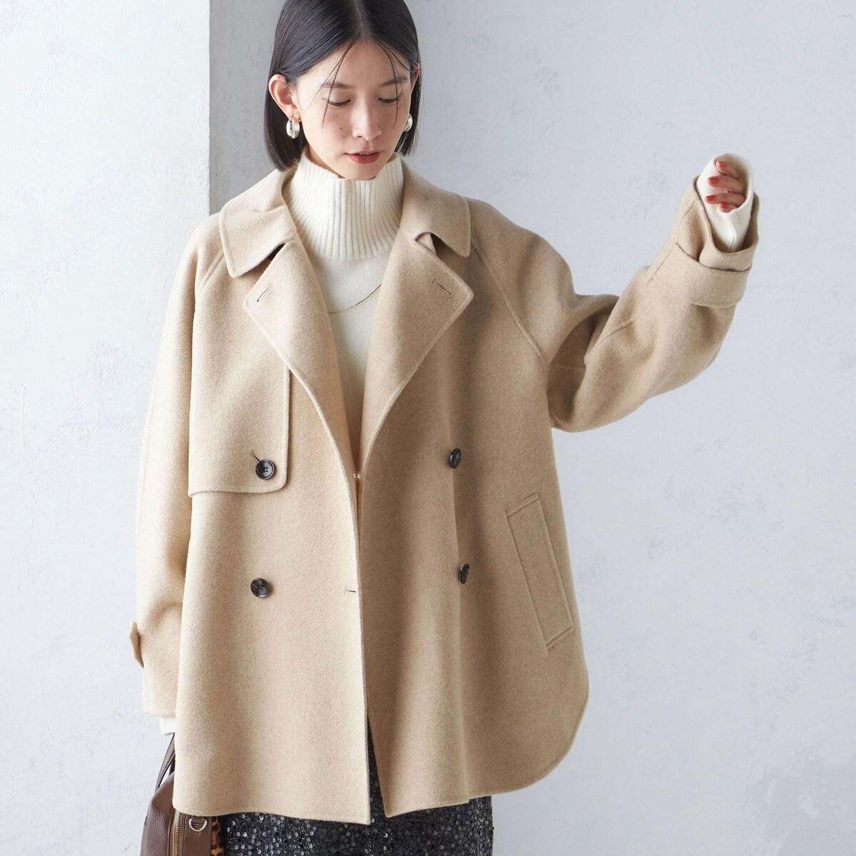 JOURNALSTANDARD コットンギャバポンチョコート ベージュ JOURNALSTANDARD コットンギャバポンチョコート ベージュ