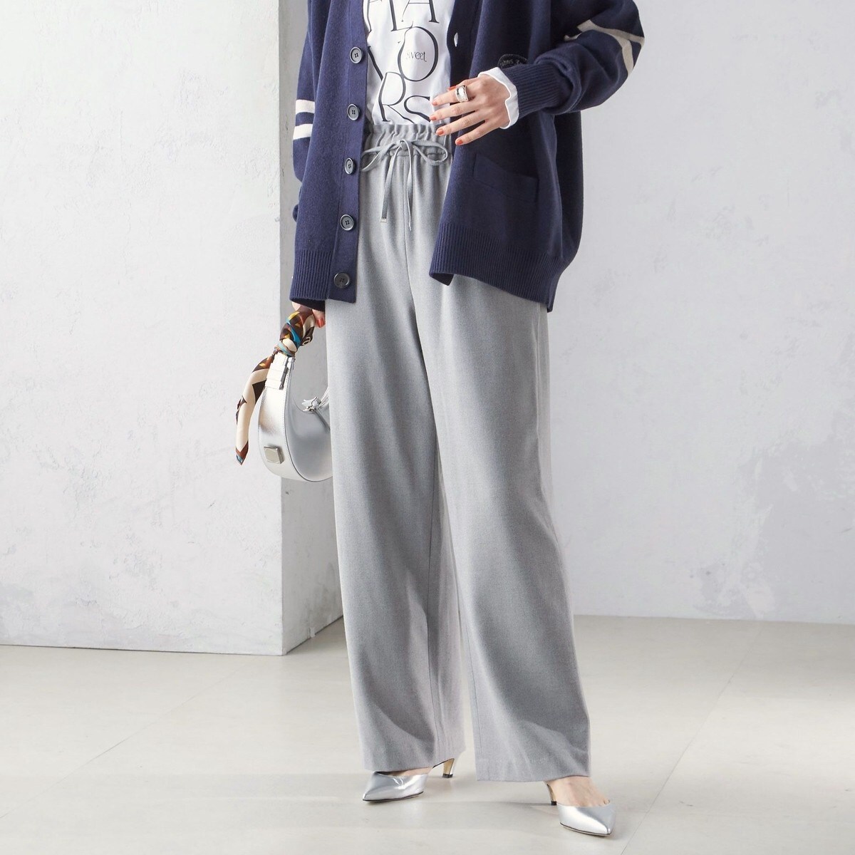 〈手洗い可能〉両面起毛 ドロスト パンツ