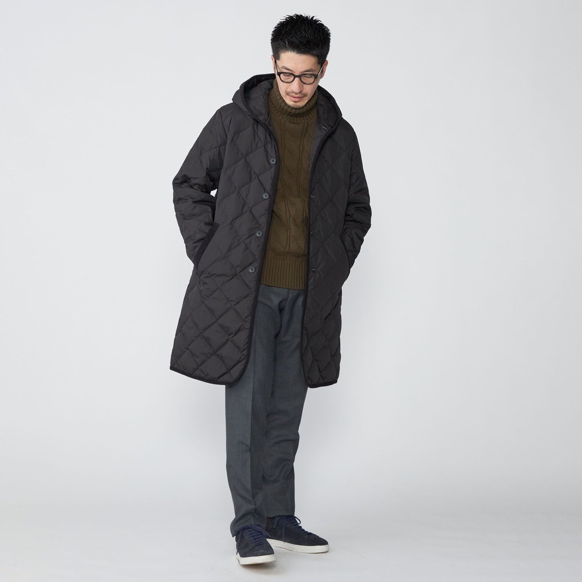 WEB限定/SHIPS別注】TAION:〈手洗い可能〉ダウン キルティング フード