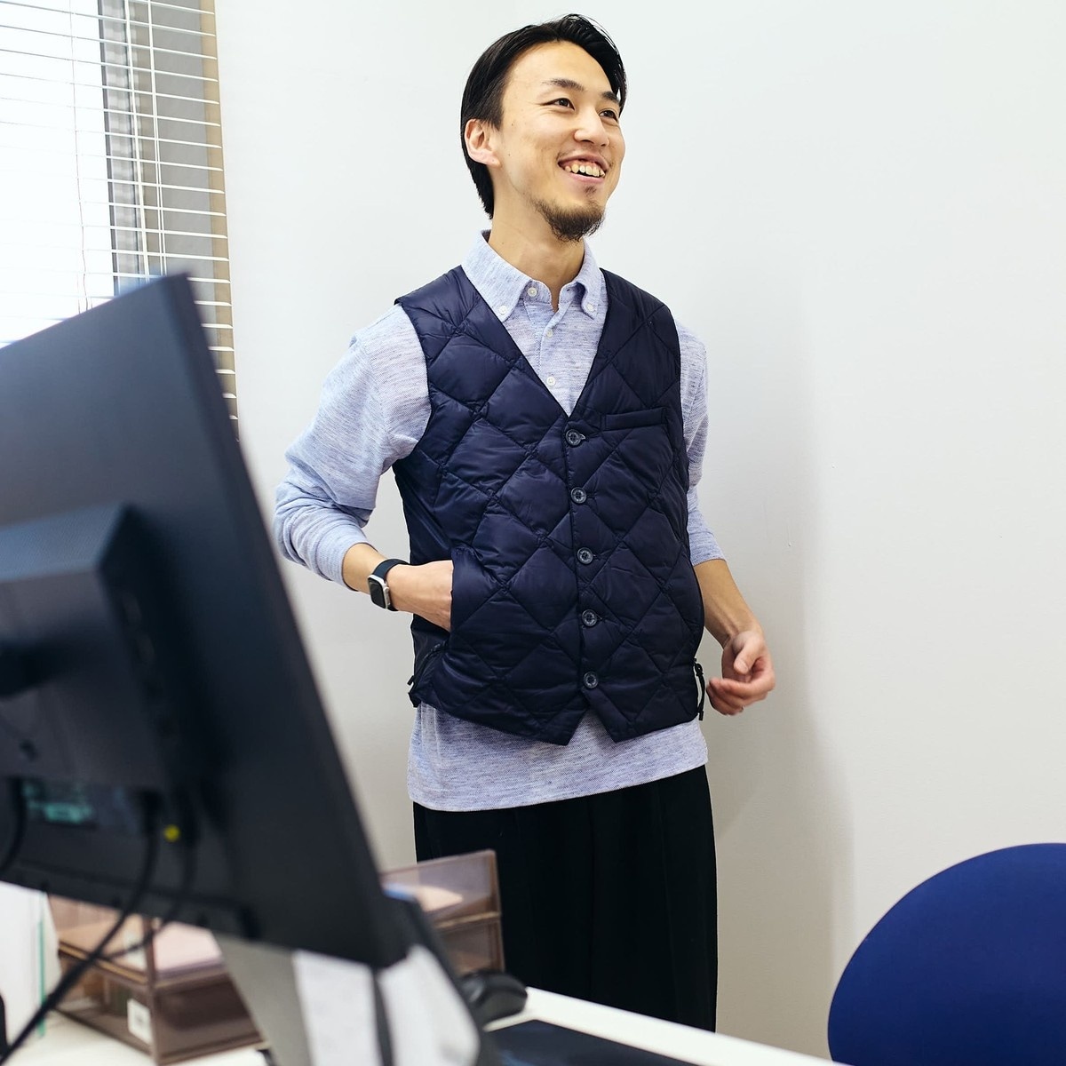 DANTON（ダントン）インナーダウンクルーネックベスト